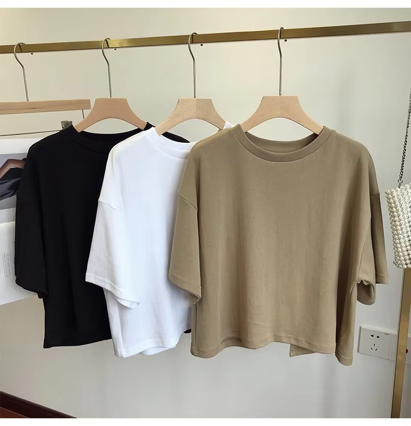 Summer Clothes Korean Sexy Backless Short O-Neck Women Casual Solid Color T-Shirt Short Sleeve Girl Tee Shirt Fashion Tops