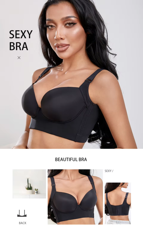 Powerful Push up Seamless Bra Women Gathered Up Wireless Bra Soft Full Coverage Support Adjustable Underwear Anti Sagging Bra
