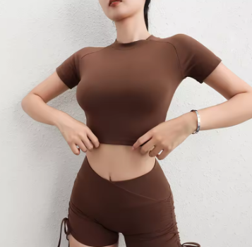 TRY TO BN Women's Tracksuit Yoga Shorts Set Sports T -shirt Fitness Breathable Workout Top Run Cycling Gym Shorts Tights Clothes