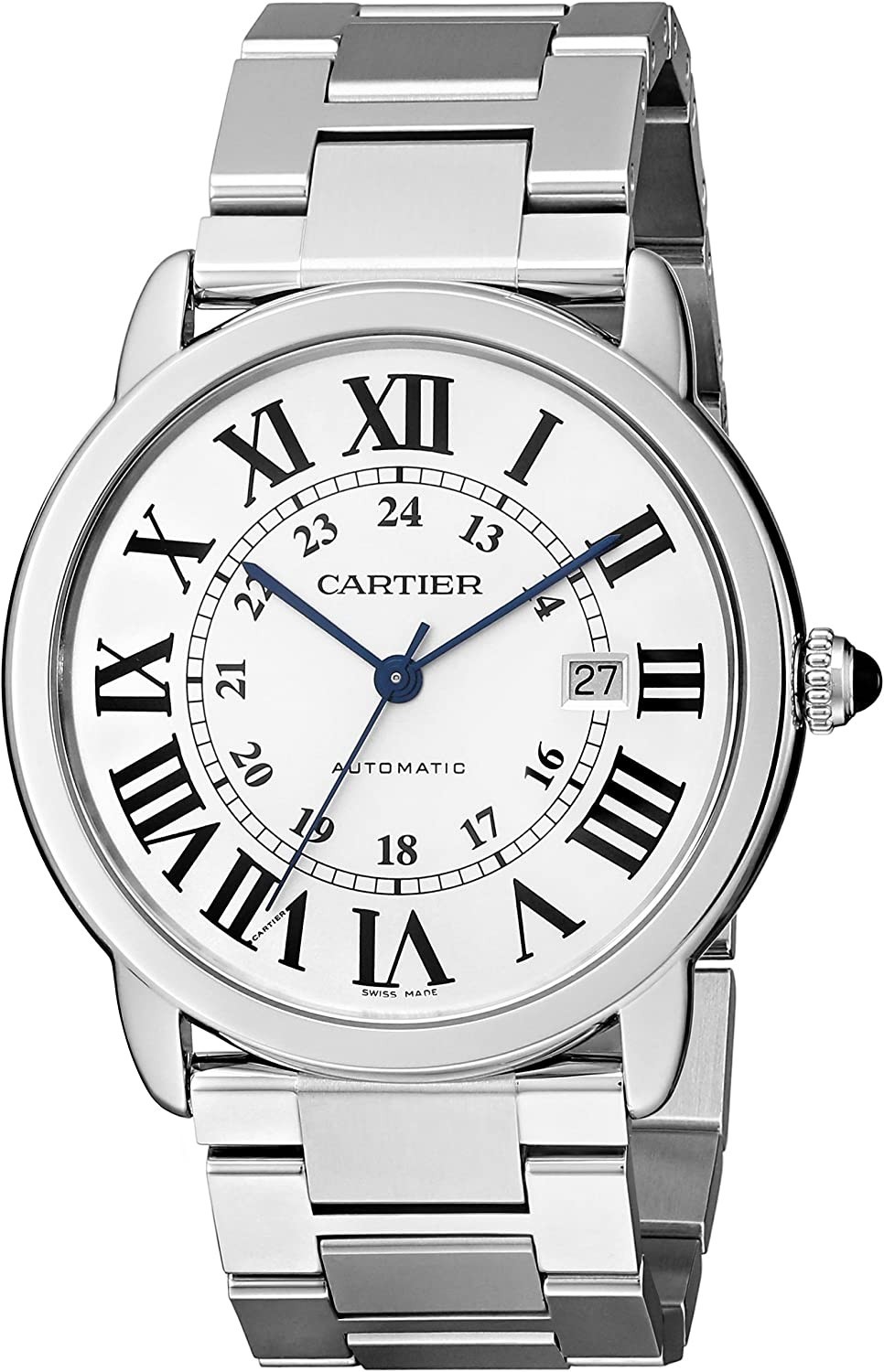 Cartier Men's W6701011 Ronde Solo Stainless Steel Watch, Silver